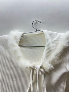 Cute White Pompom Dress