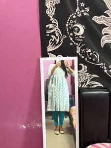 Beautiful Printed Kurta and Straight Pant Combo