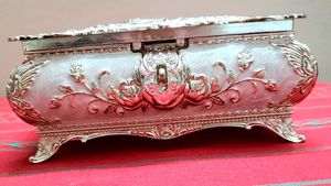 Elegant Silver Plated Peacock Jwellery Box