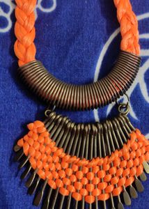 New Radiant Orange Thread Work Jewelry