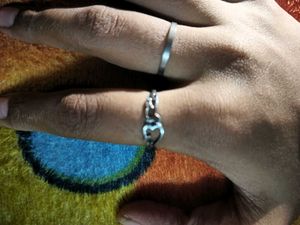 Free size silver rings