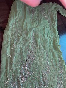 Light Green Embroidered Kurta and dupatta