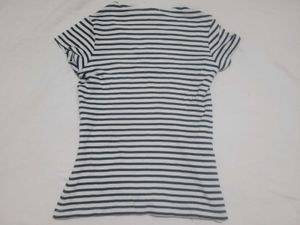 Numero Uno white/black striped tshirt