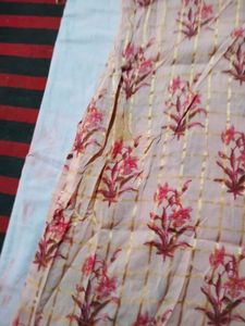 Light Pink Floral Print Kurta with salwar