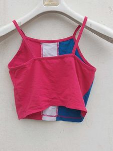 Color Block Crop Top