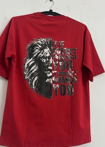 Red Graphic T-Shirt "IF IT, DOESN'T CHALLENGE YOU"