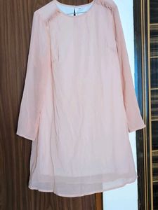 Elegant Pink Sheer Sleeve Top