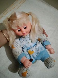 Vintage Cloth Doll with Pigtails