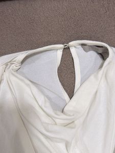 Elegant White cown neck Top