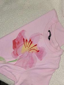 Cute Pink Floral T-Shirt