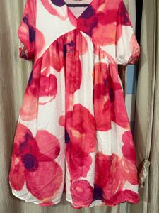 Floral Print V-Neck Dress
