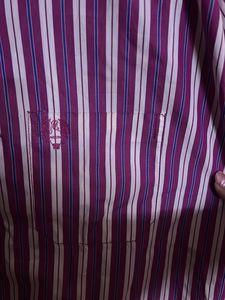 Men's Striped Button-Up Shirt
