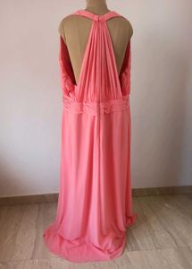 Elegant Pink Ruched Maxi Dress