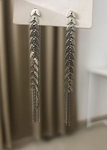 Elegant Leaf Tassel Drop Earrings