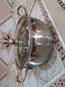 Stainless Steel Serving Bowl with Lid