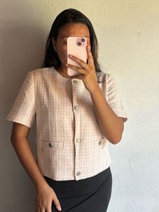 Chic Textured Short Sleeve Top