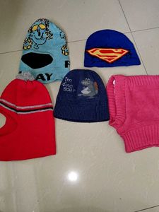 Bundle of 5 Winter Beanies for kids