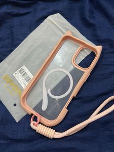 Cute Cat Phone Case with Lanyard iPhone 16 plus