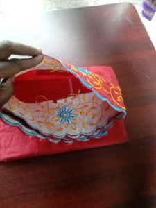 Embroidered Red inskirt 7 parts new