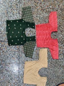 3 combo pack Stylish Readymade Saree Blouses