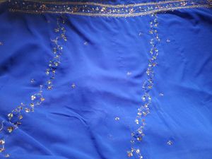Royal Blue Heavy Sequins Party Wear on o