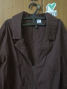 Stylish Brown Zipper Dress