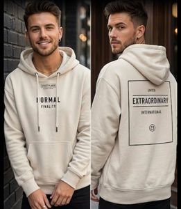 Cream Graphic Hoodie
