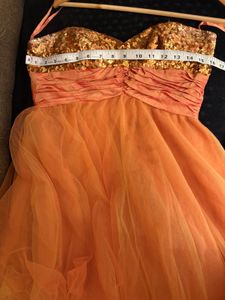Sparkling Orange Party Dress