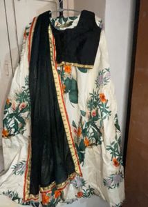Floral Lehenga Crop Top Set