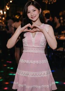 Cute Pink Lace Dress