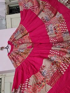 Vibrant Patchwork Ethnic pink chaniya choli amd bl