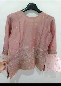Dusty Rose Embroidered Lehenga Choli Set