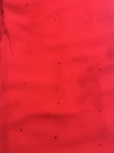 Red Colour Saree With Embroidered Border