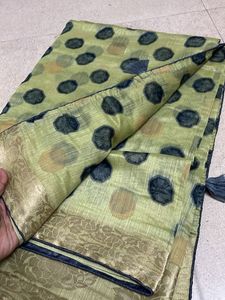 Elegant Polka Dot Saree