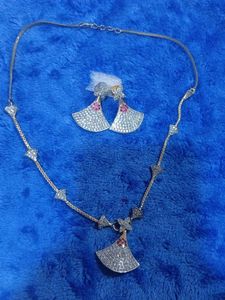 Exquisite CZ Necklace and Earring Set