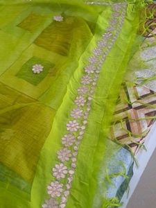 parrot green duppata for navratri