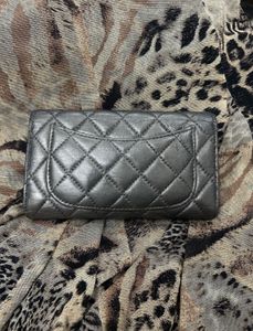 RARE Chanel Lucky Charms Silver Quilted Wallet