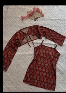 Custom desi corset back Kurta Set with Jacket