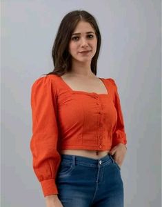 Orange Crop Top