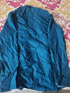 Men's Blue Casual Button-Up Shirt