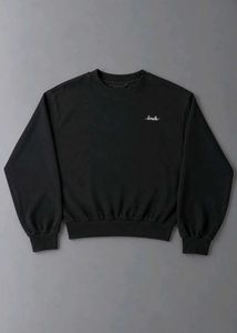 BLACK SMILE EMBROIDERED CREWNECK SWEATSHIRT
