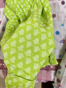 Green Printed Kurta