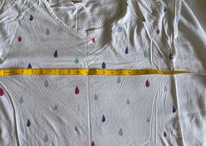 Cute Raindrop Print T-Shirt