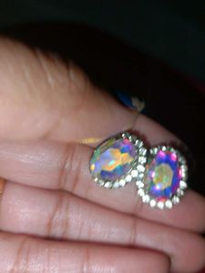 Stunning Oval Aurora Borealis Earrings