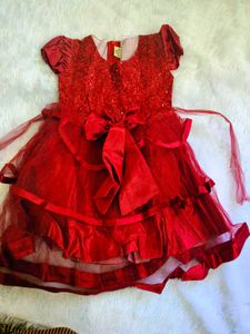 Red Sequin Party Dress