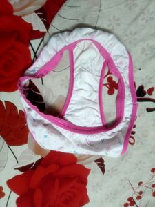 White Flower Print Panty