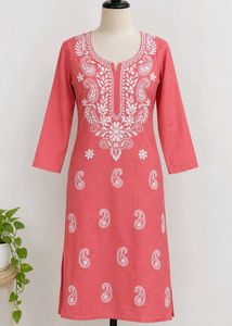 Embroidered Cotton Kurta