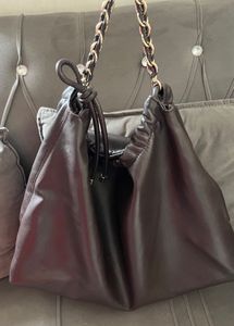 H&amp;M Chic Black Leather Shoulder Bag with Chain