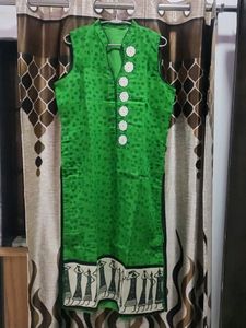 Half Sleeve Green Kurta
