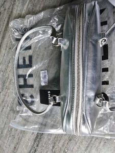 Shiny Silver Shoulder Bag